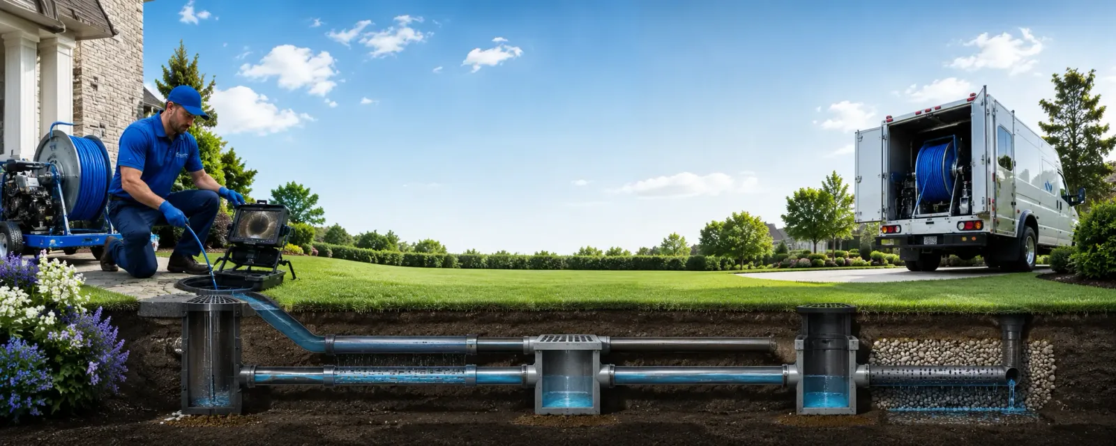 Outdoor drain cleaning information for Locke, NY